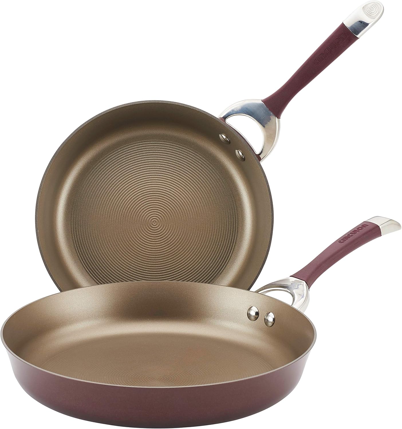 Circulon Symmetry Hard Anodized Nonstick Induction Frying Pan, 8.5-Inch Fry Pan, Black