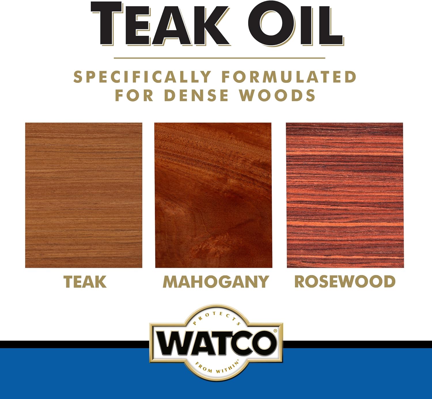 Watco Teak Oil Wood Finish, Quart, Clear