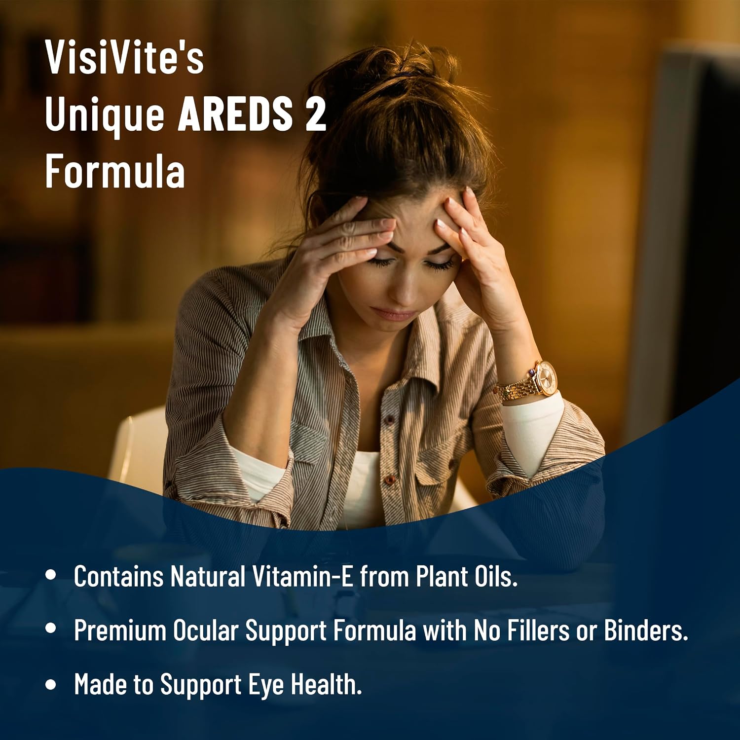 VisiVite Doctor Formulated AREDS 2 Eye Vitamins, Zinc Free, 60 Capsules | Macular Support Formula