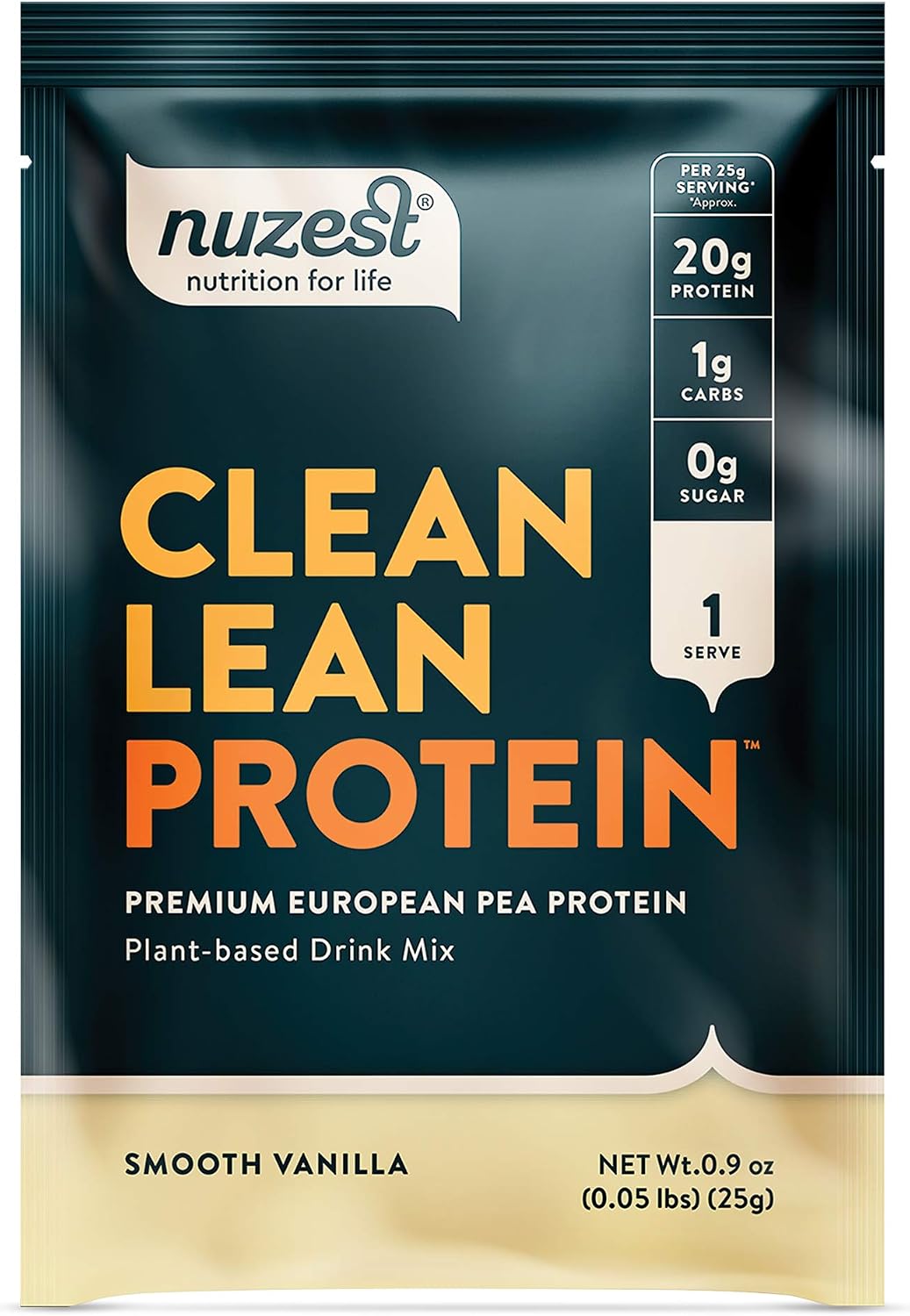 Nuzest Clean Lean Protein - Vegan Pea Protein Powder Rich Chocolate 1.1 lb | 20 Servings with 18g Protein Plant Based Protein Powder, Only 4 Ingredients, Dairy Free, Gluten Free, GMO Free, Protein Shake