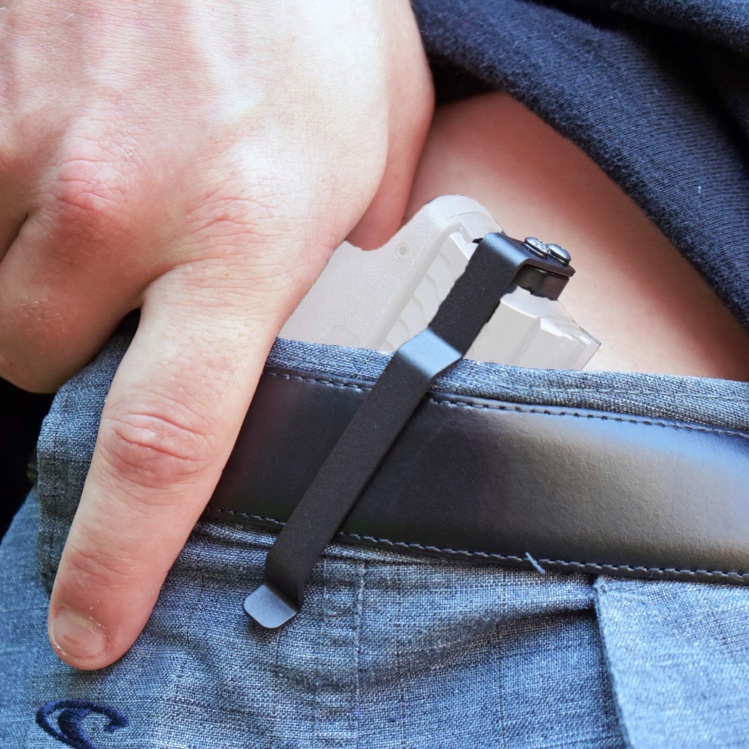 ClipDraw Gun Clip, Low Profile Slim Concealed Carry Easy Install American Made