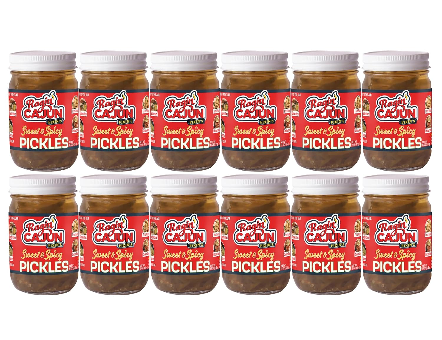 Ragin' Cajun Candied Jalapeno Slices, 12 fl oz - Pack of 2
