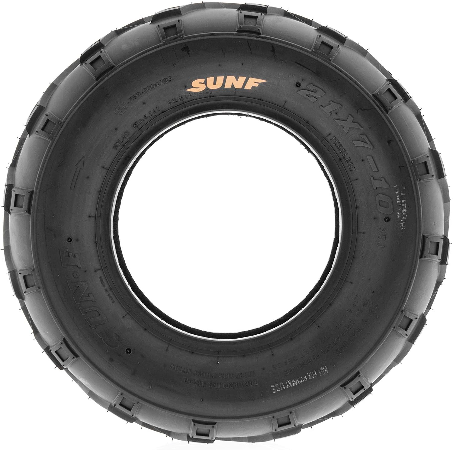 SunF A004 ATV UTV Off-Road Tire 22x10-10, 6 PR, Track & Trail, Tubeless