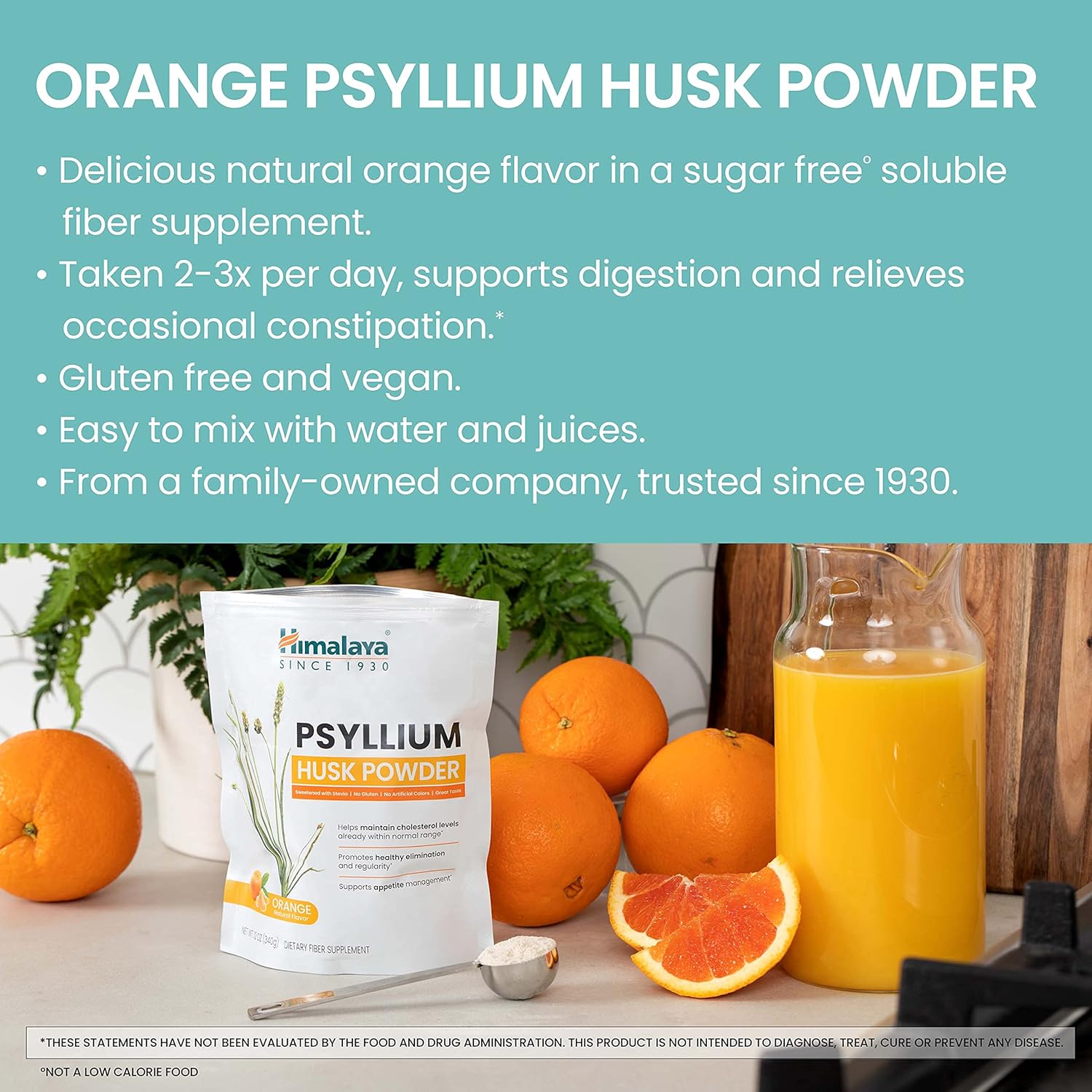 Himalaya USDA Organic Psyllium Whole Husk Powder, Natural Daily Fiber Supplement, Regularity, Appetite Management, Non-GMO, 56-Tablespoon Supply, Unflavored, 12 Oz