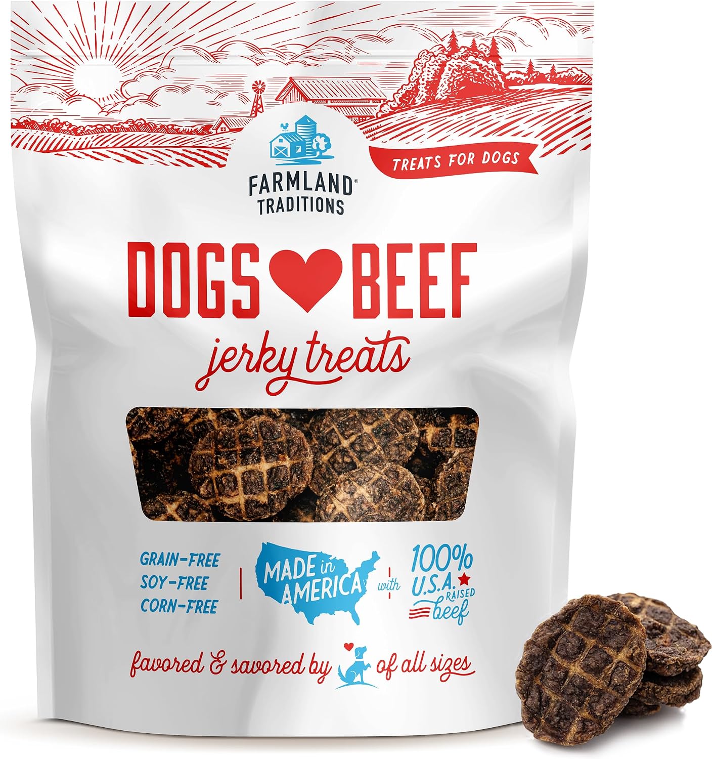 Farmland Traditions Filler Free Dogs Love Chicken Premium Jerky Treats for Dogs, 3 lb. Bag