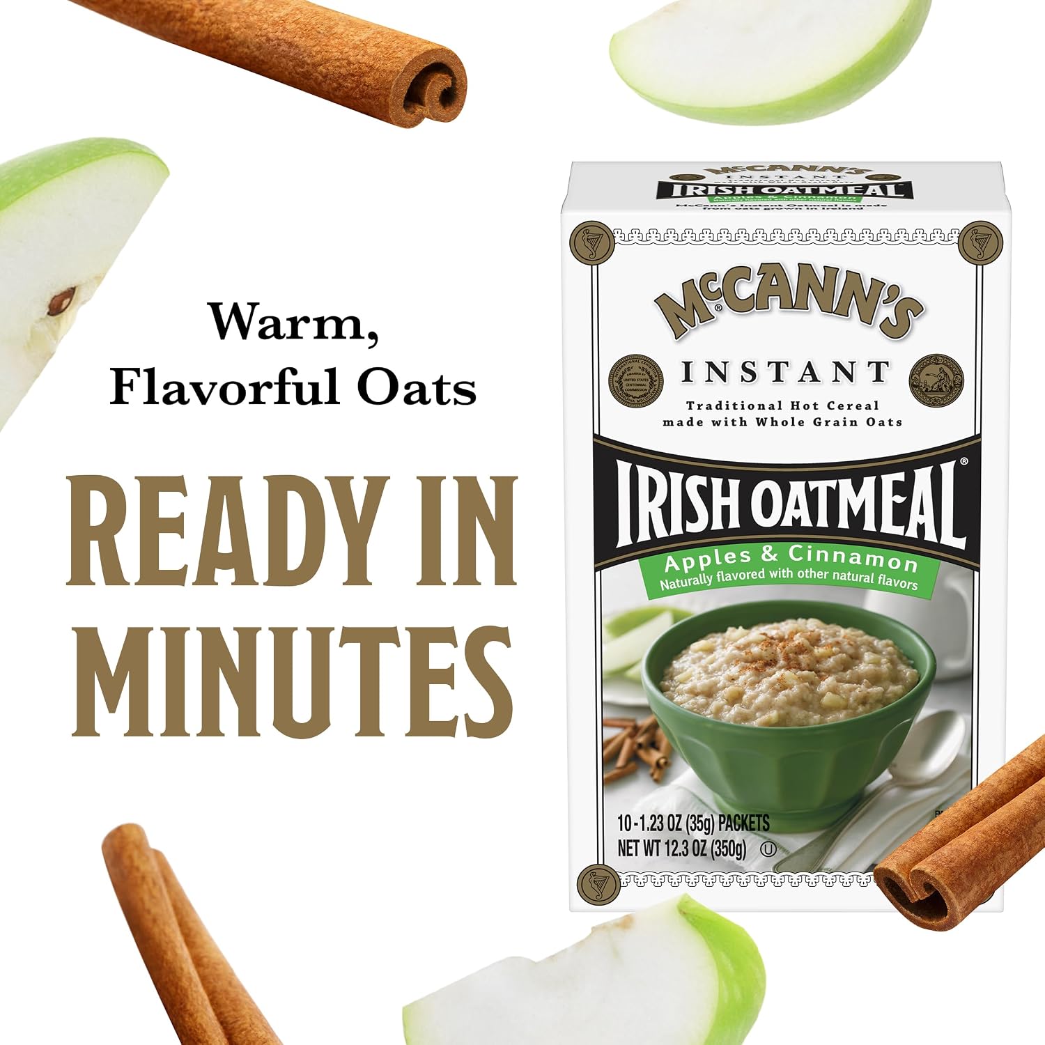 McCann's Irish Oatmeal Instant Oatmeal Cup, Maple Brown Sugar, 1.9 Ounce (Pack of 12)