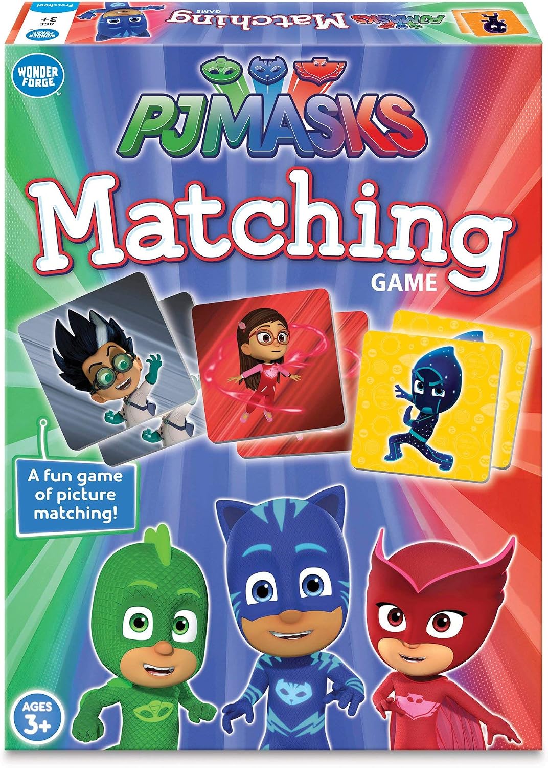 Wonder Forge PJ Masks Matching Game by Wonder Forge | For Boys & Girls Age 3 to 5 | A Fun & Fast Memory Game for Kids | Connor, Greg, Amaya