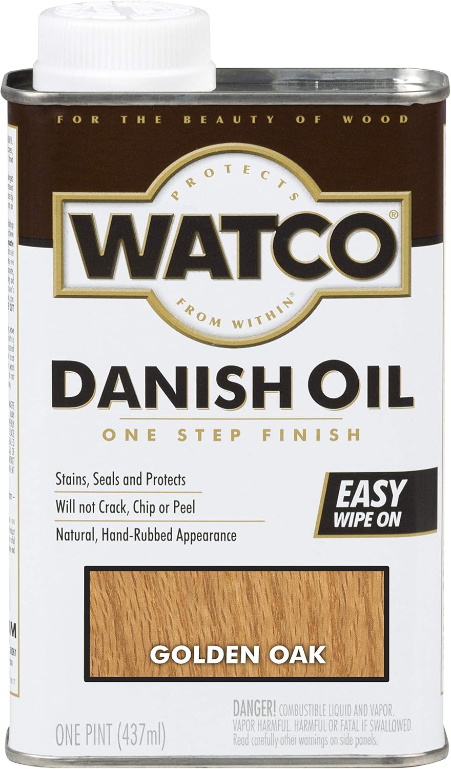 Watco 65351 Danish Oil Wood Finish, Pint, Black Walnut