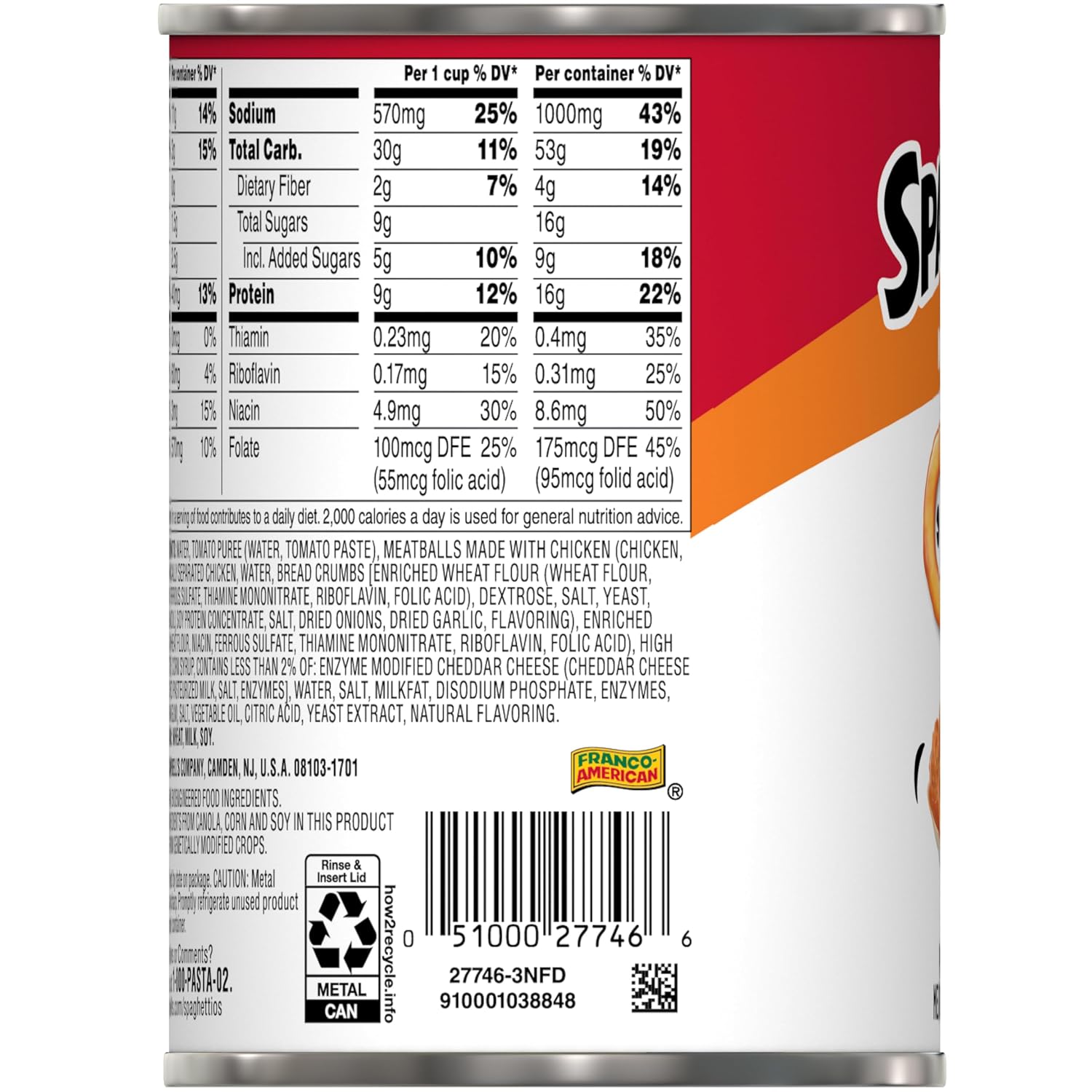 SpaghettiOs Original Canned Pasta, 15.8 oz Can (Pack of 4)
