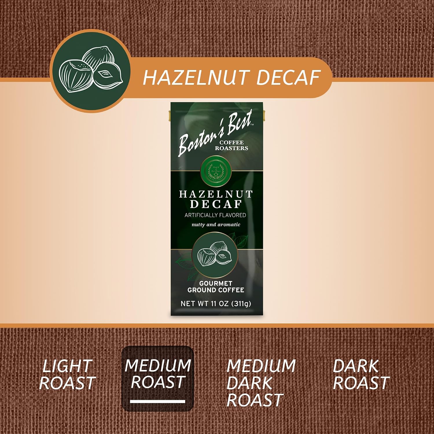 Boston’s Best Coffee - Fall-Inspired Pumpkin Spice Medium Roast Gourmet Delicious Flavored Coffee, Premium Ground - 11 oz. / 311 g Bag