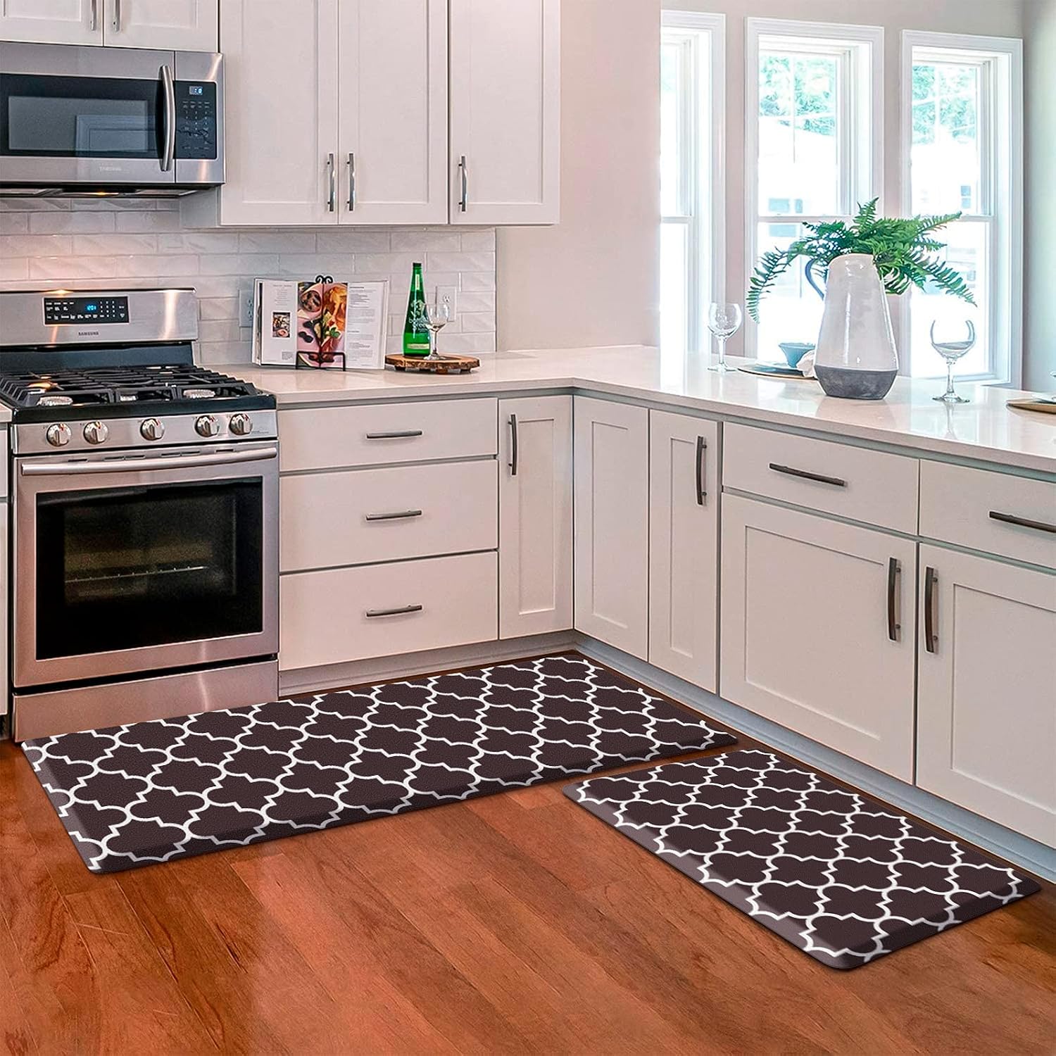 KMAT Kitchen Mat Set of 2,Cushioned Anti-Fatigue Kitchen Mats for Floor