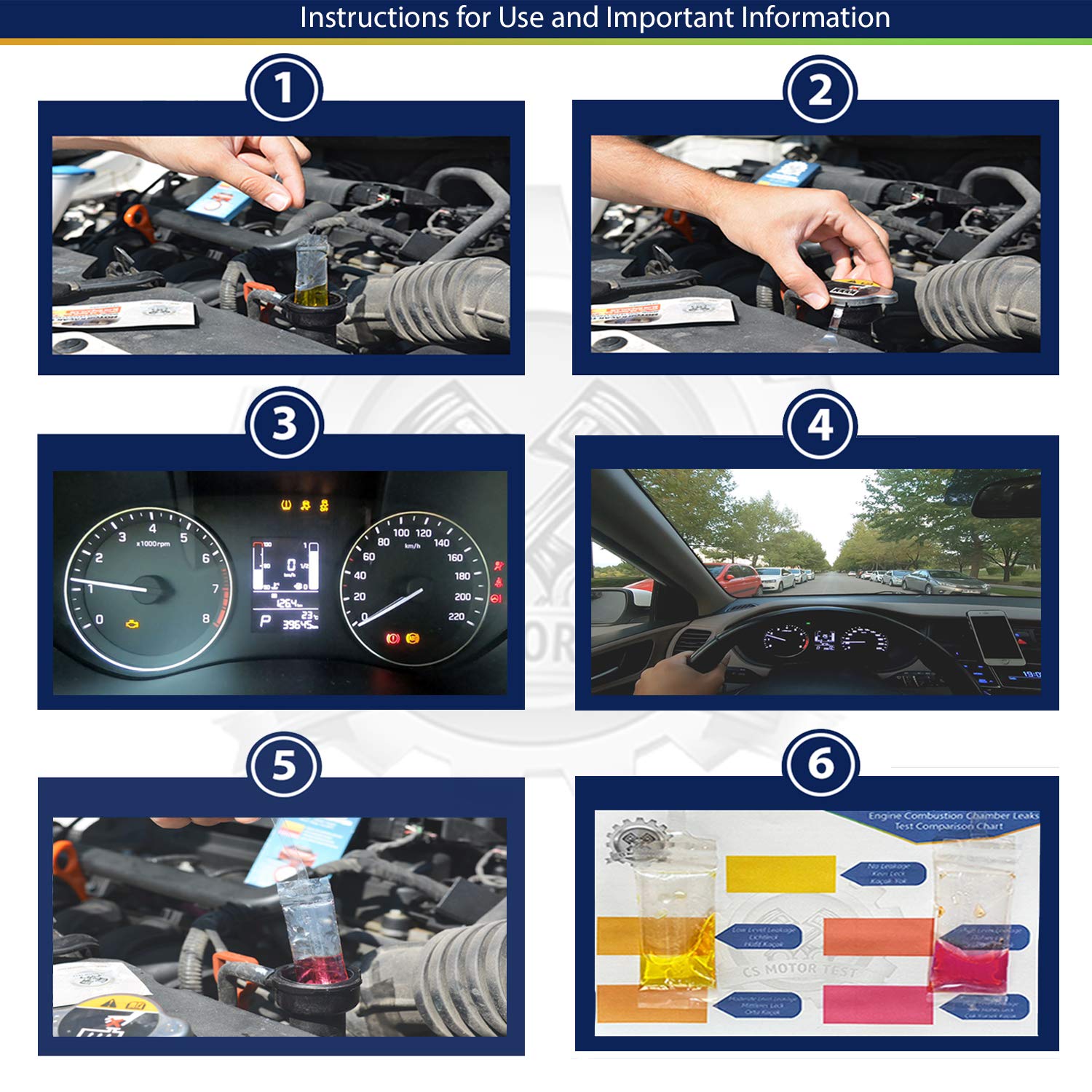 CS Engine Combustion REAL-TIME Leak Tester - Cylinder Head Gasket CO2 Head Tester - Test While Driving - Petrol Diesel Gas - Engine Under Load Head
