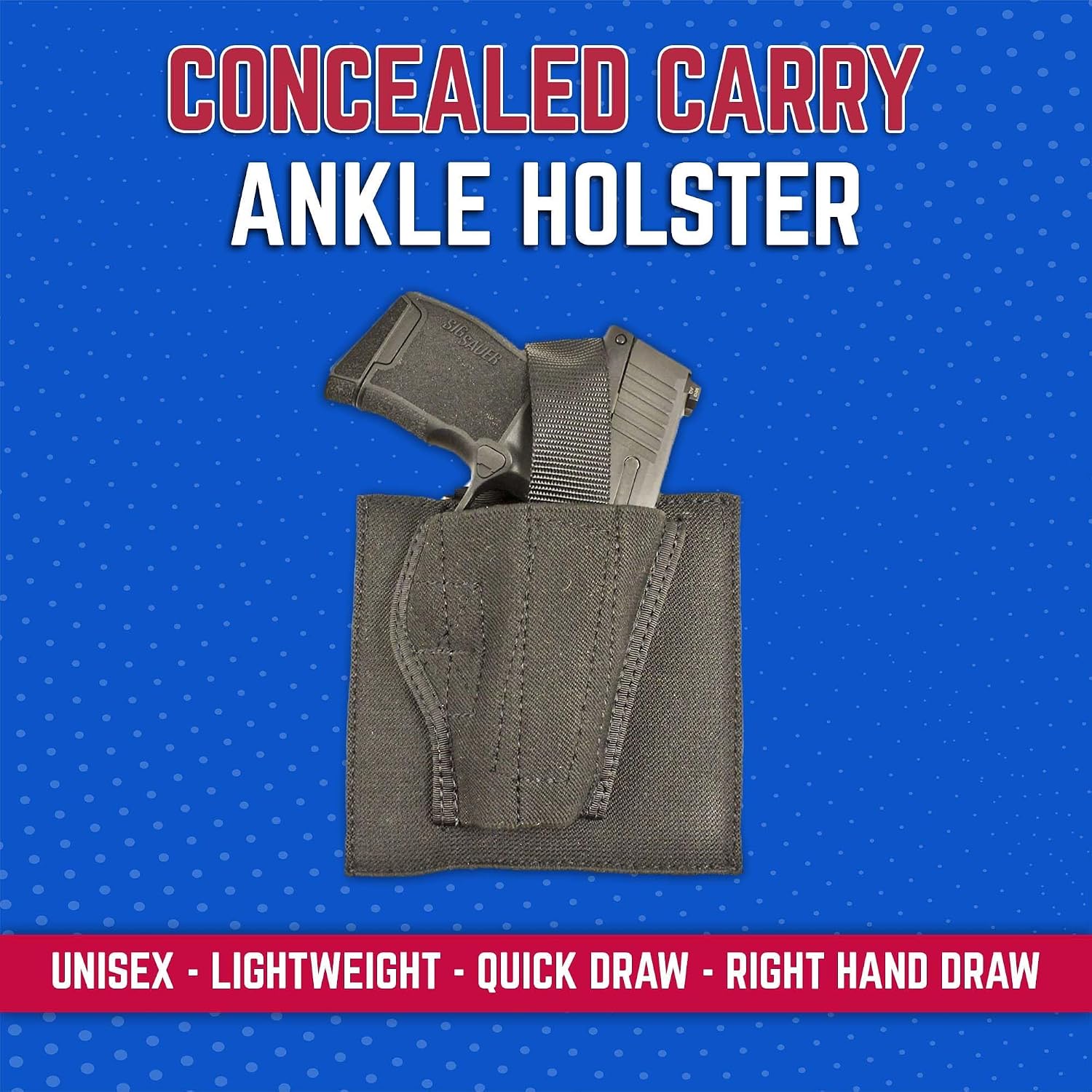 DeSantis Apache Ankle Holster - Compatible with the GLOCK 26/27/29/30/36/43, BRTA Nano, Sig P250/P320SC, S&W M&P CPT 9/40