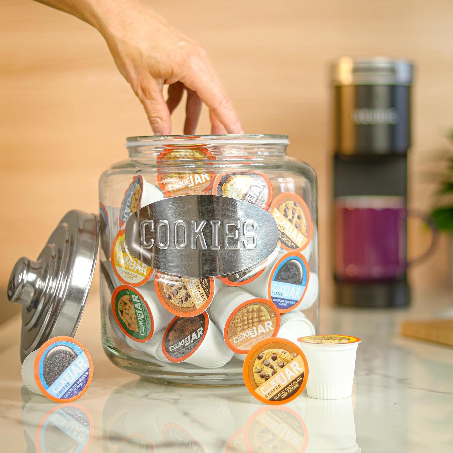 Cookie Jar Mint Chocolate Chip Flavored Coffee Pods for Keurig K Cup Brewers