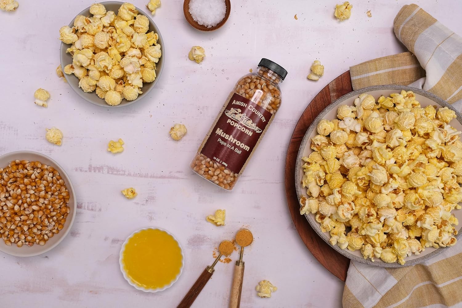 Amish Country Popcorn | 6 lb Bag | Mushroom Popcorn Kernels | Old Fashioned, Non-GMO and Gluten Free (Mushroom - 6 lb Bag)