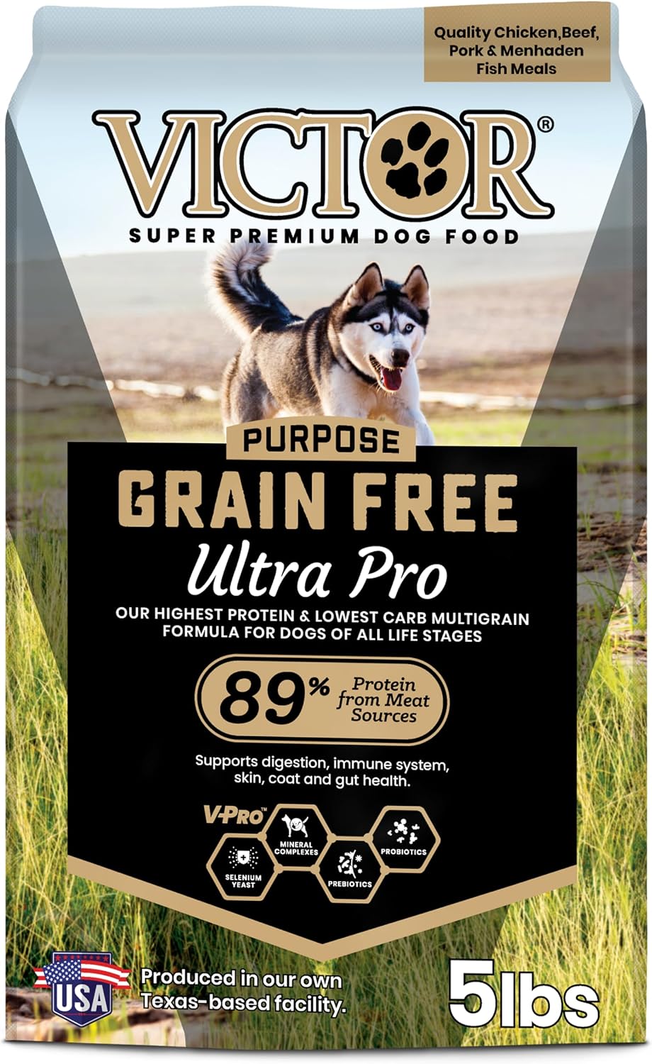 VICTOR Grain Free Ultra Pro Dry Dog Food - High Protein Dry Kibble, 30 lb | Super Premium Dog Food, Low carb for Active Dogs, 42% Protein Kibble, For Sporting Dogs of All breeds and Sizes, 30lbs
