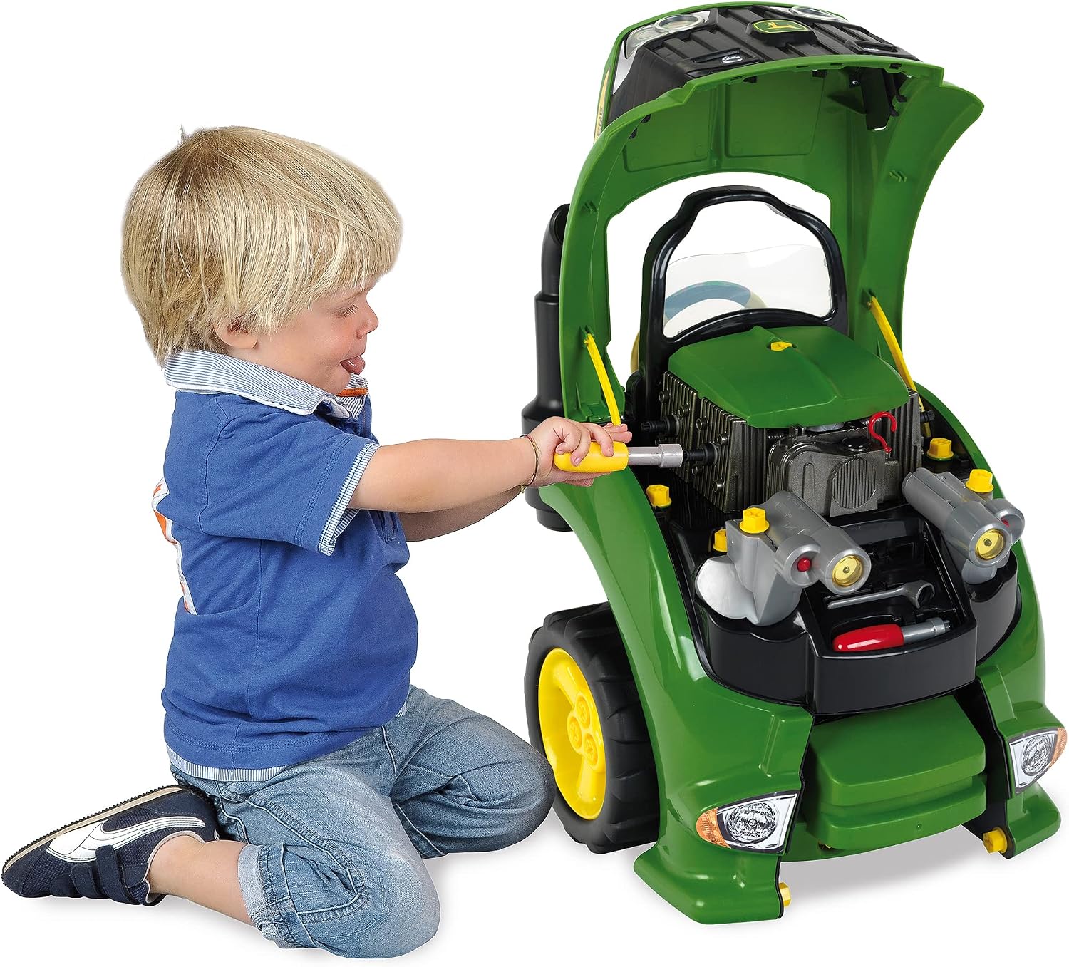 Klein John Deere Engine - Tractor Toy Set with 56 Repair Parts