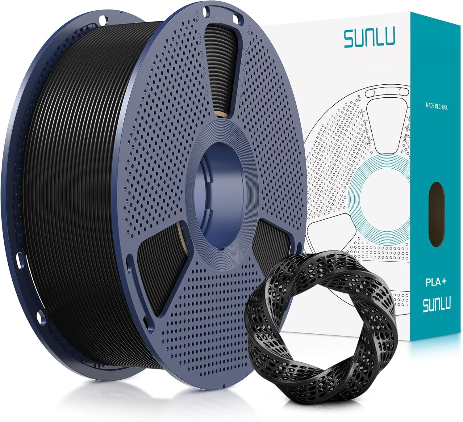 SUNLU PLA Plus Filament 1.75mm White 1KG
