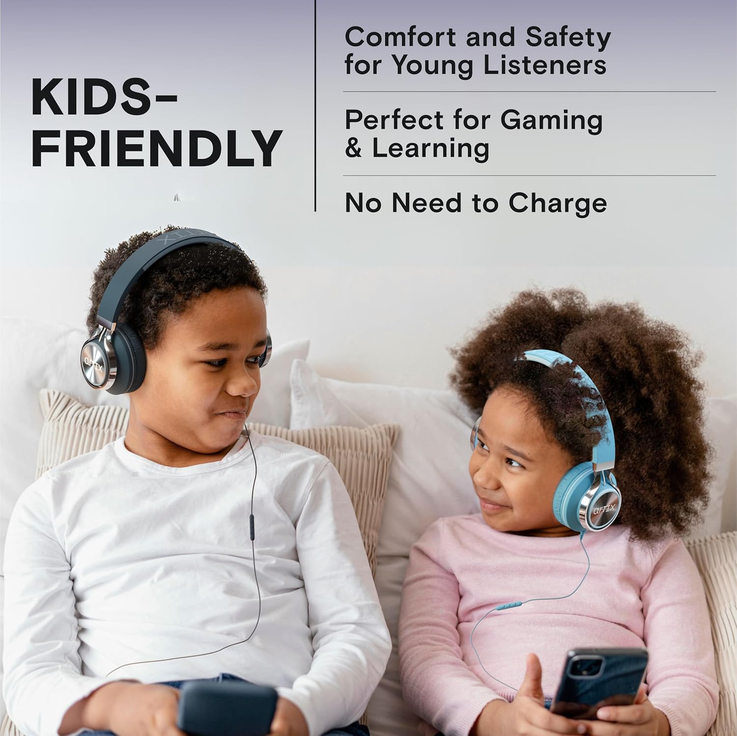 ARTIX Wired Headphones for Classroom & School with Microphone & Volume Control - Adults, Teens & Kids Headphones with Cord