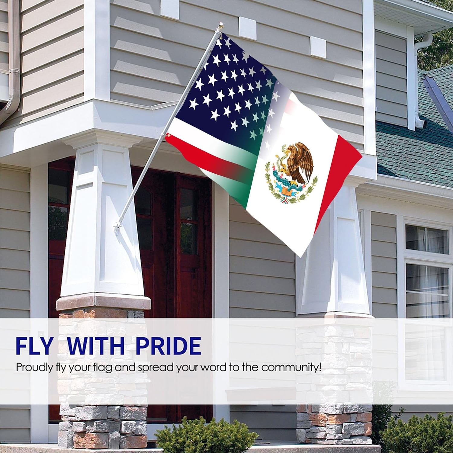 Nicaragua Nicaraguan And American Flag America USA 3x5 Ft Patriotic Banner Outdoor Indoor Decoration National Flags for Garden Car Yard Outside Decor