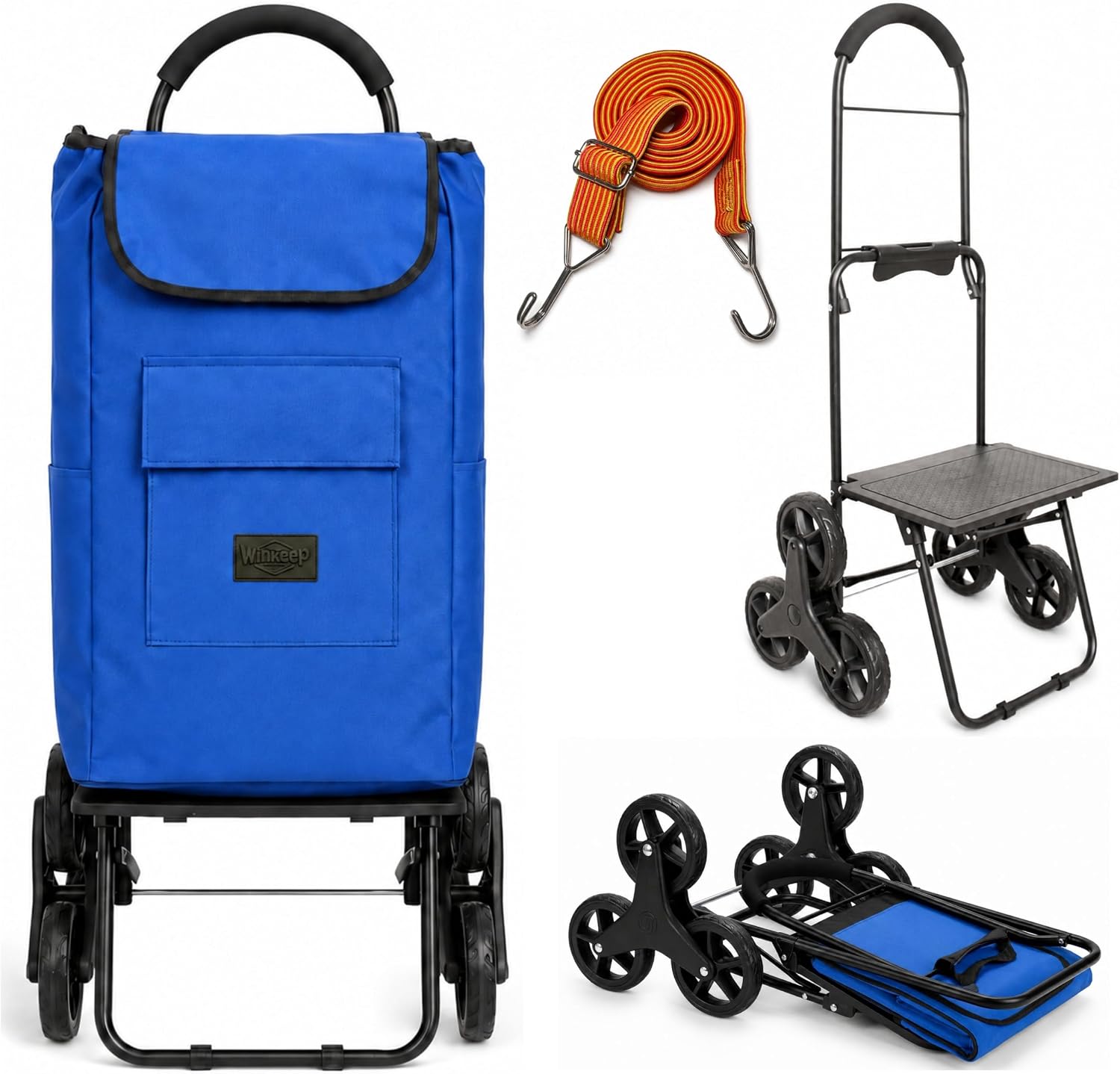 Shopping Cart, Super Loading Grocery Trolley, 220 lbs Capacity