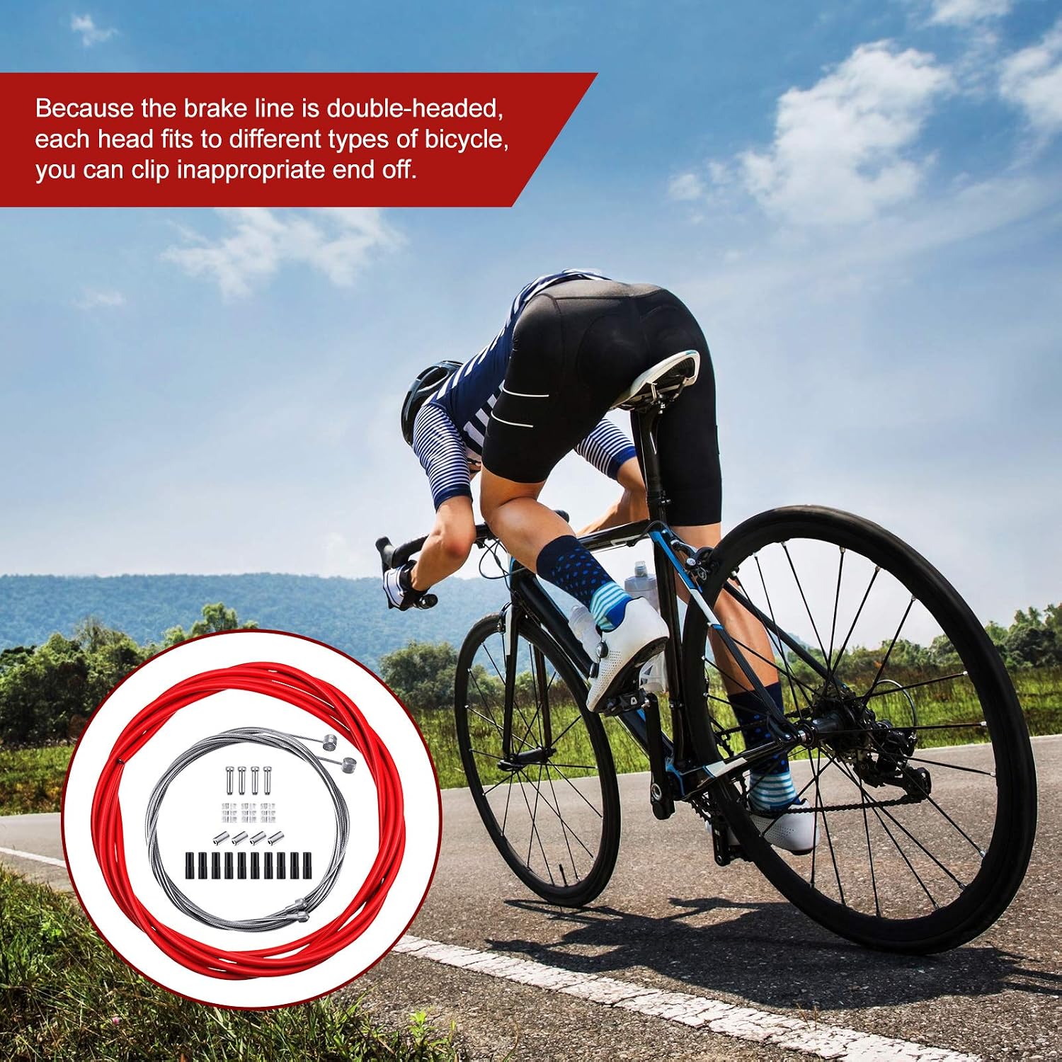 Boao Universal Bike Brake Cable Kit Bicycle Cable Housing Set