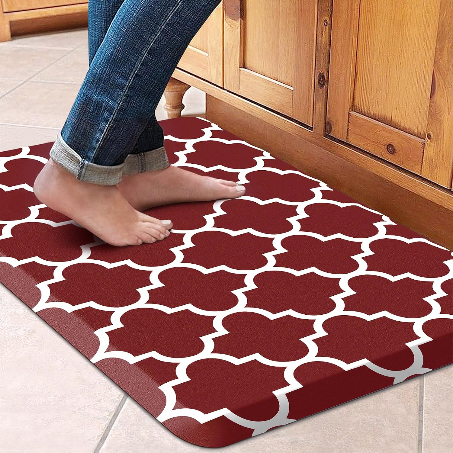 WISELIFE Kitchen Mats and Rugs Cushioned Anti-Fatigue, 17.3"x 60", Grey