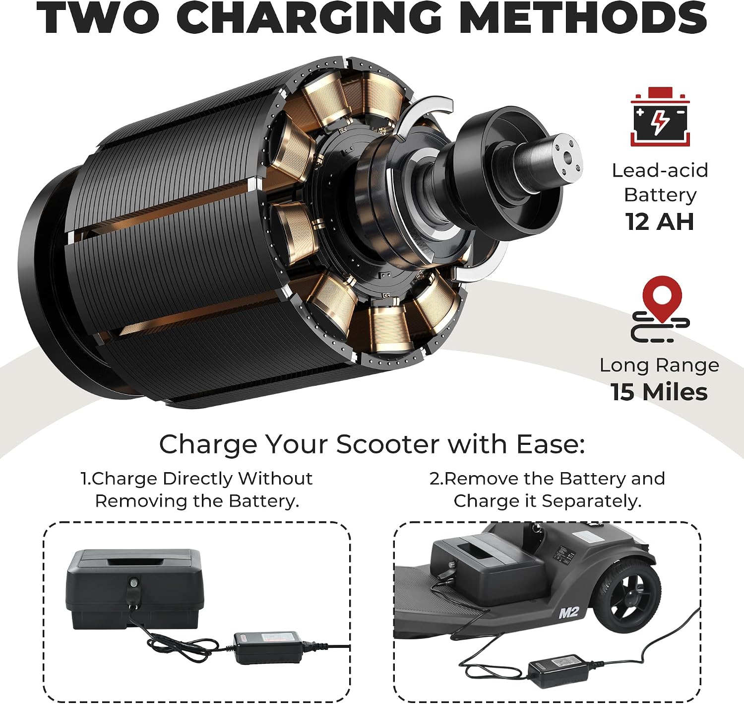 MetroMobility 15-25Miles 330lbs Electric Mobility Scooters for Seniors Blue