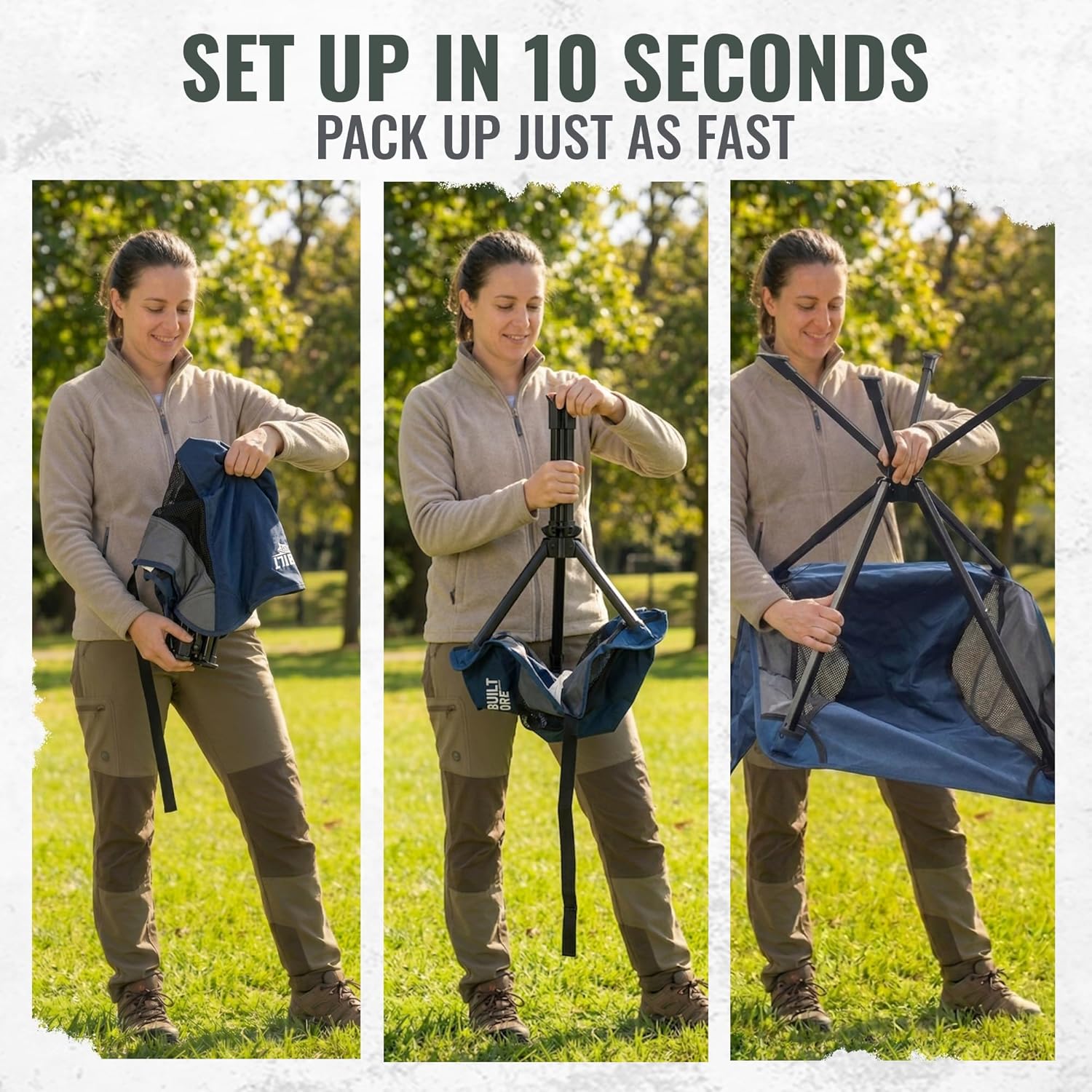 360 Swivel Camping Chair, Folding Portable Outdoor Camp Chair | A 360-degree swivel camping chair that turns to face the action