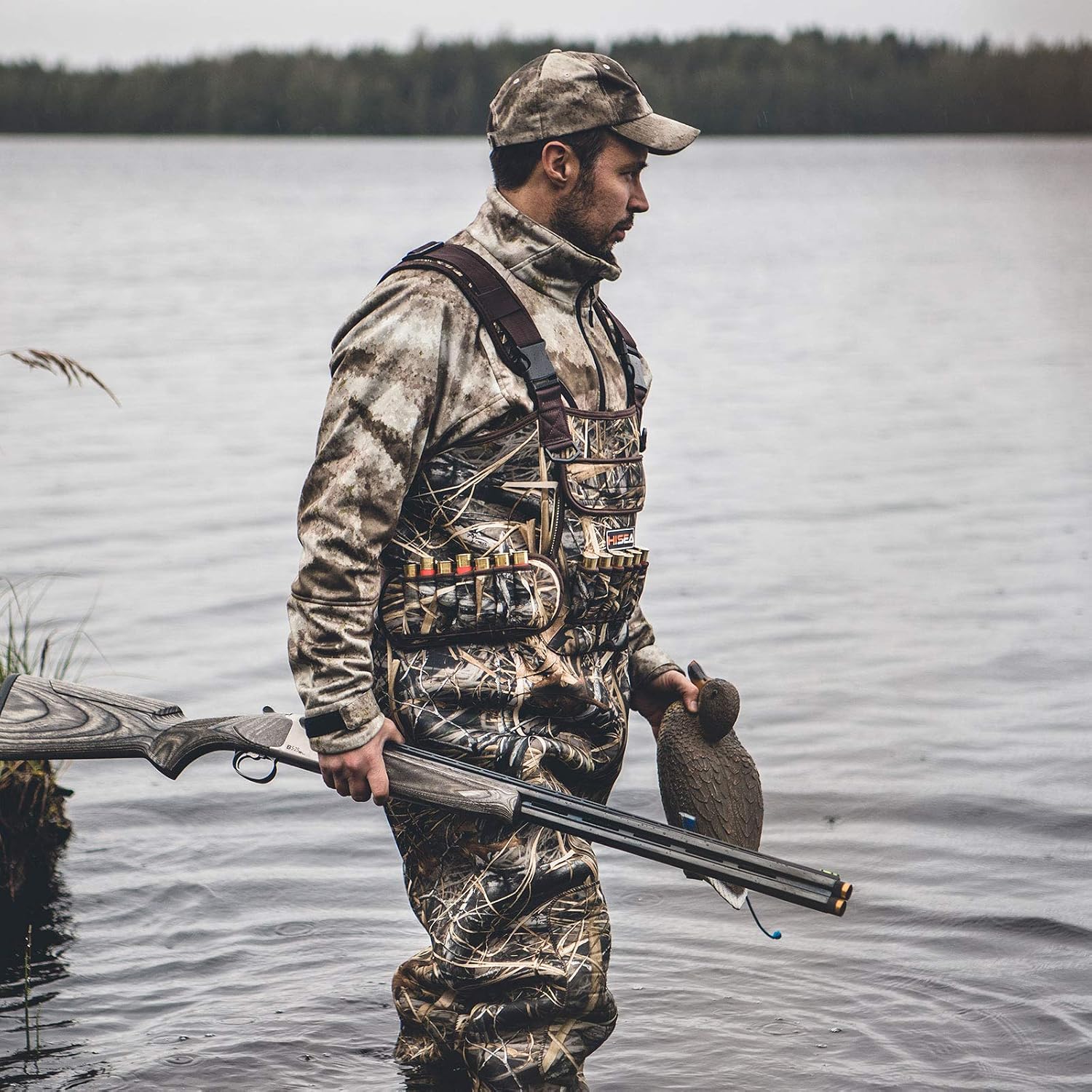 HISEA Hunting Waders for Men 600G Insulated Neoprene Chest Wader Waterproof | 4.5mm Neoprene, with Boots, for Fishing & Duck Hunting