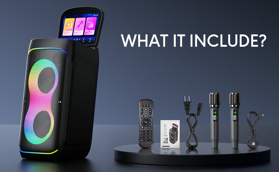 karaoke machine with lyrics display