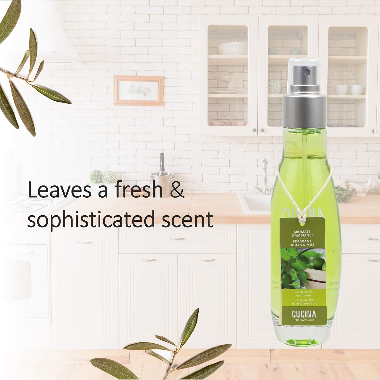 Cucina Fruits & Passion Kitchen Fragrant Mist (Coriander & Olive Tree Glass) 3.3oz
