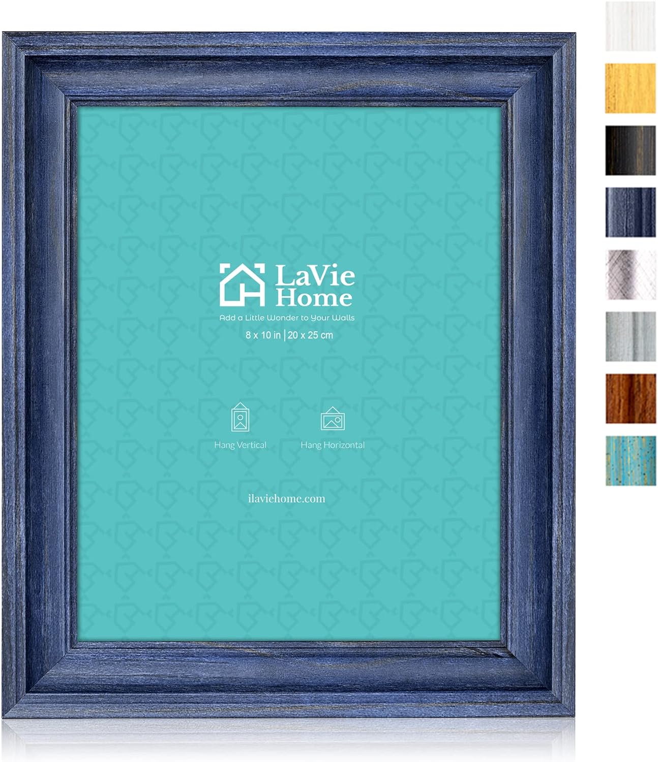 LaVie Home 8x8 Picture Frames (1 Pack, Gold) Square Photo Frame Set with High Definition Glass for Wall Mount & Table Top Display