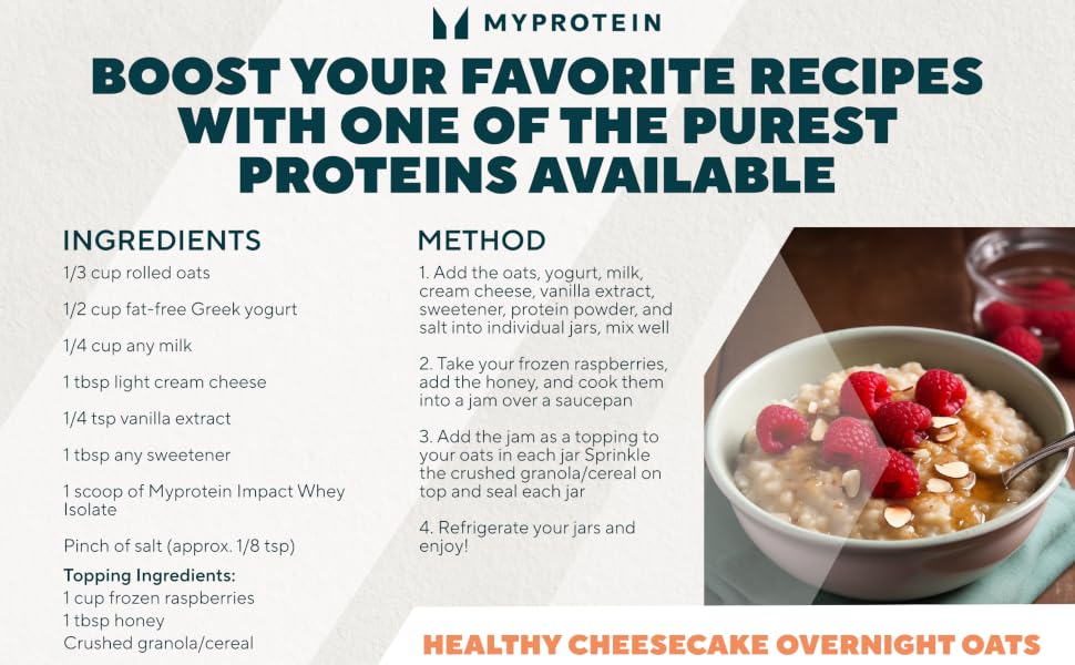 MyProtein impact whey isolate protein powder recipe
