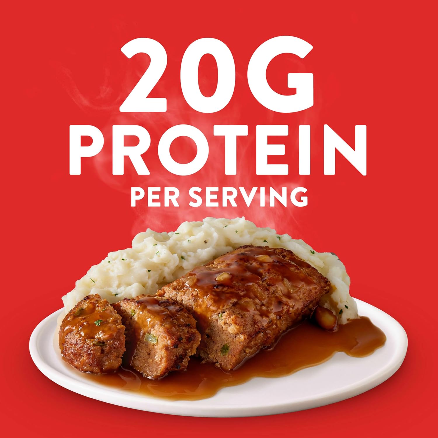Stouffer's Classic Meatloaf, Single Serve Frozen Meal, 16 Oz | Made with beef and pork topped with homestyle beef gravy and mashed potatoes