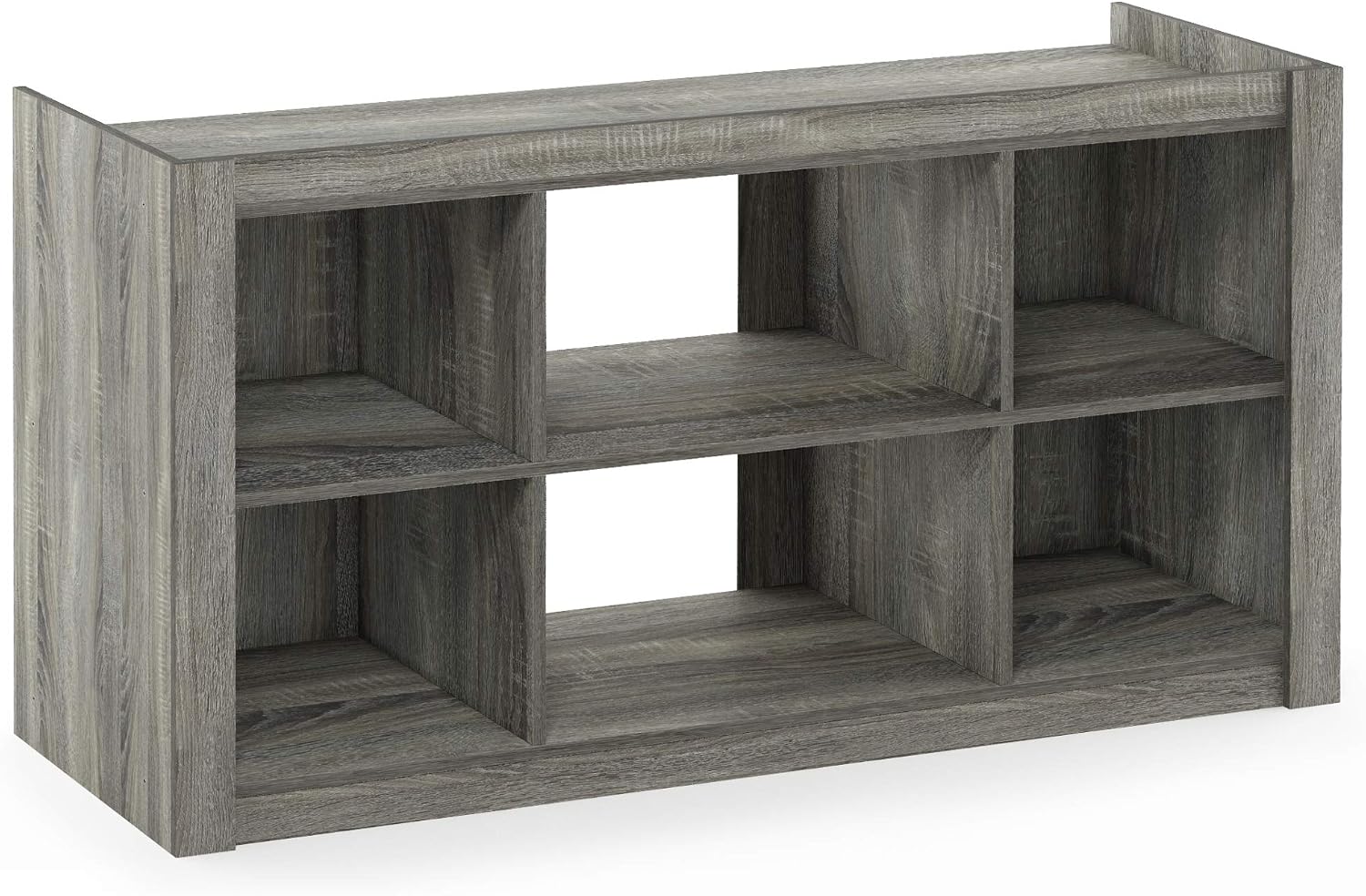 Furinno Fowler Multipurpose TV Stand Bookshelves, French Oak Grey