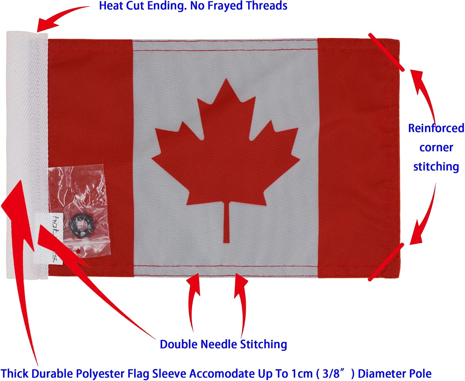 Motorcycle Flag 6 x 9 Or 10 x 15 Inch (6"X9", USA)