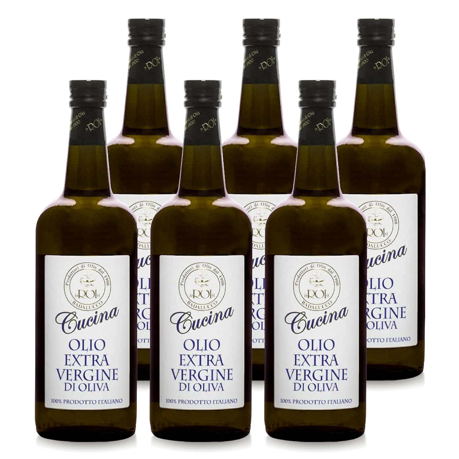 ROI Extra Virgin Olive Oil from Italy - Cucina Ligurian, First Cold Pressed, Pure, Polyphenol Rich Italian EVOO - 34 fl oz (1 Liter)