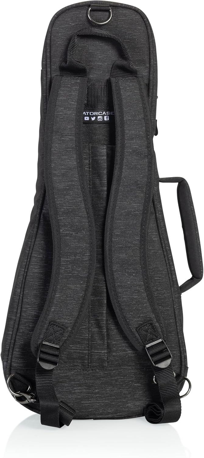 Gator Cases Transit Series Lightweight Bass Guitar Gig Bag with Back Pack Straps and Rubberized Base, Tan Exterior (GT-BASS-TAN)