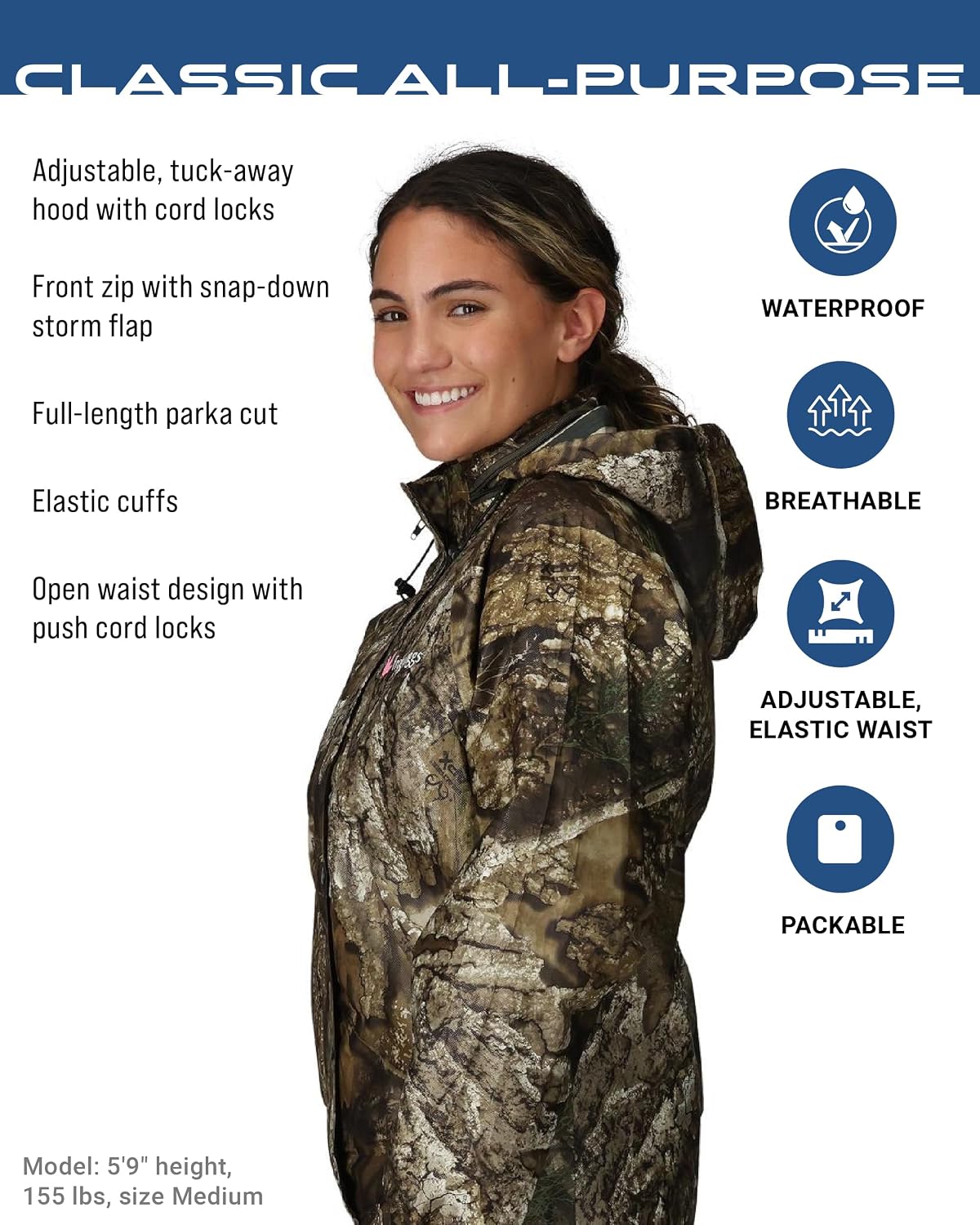 FROGG TOGGS Women's Classic All-Purpose Waterproof Breathable Rain Suit
