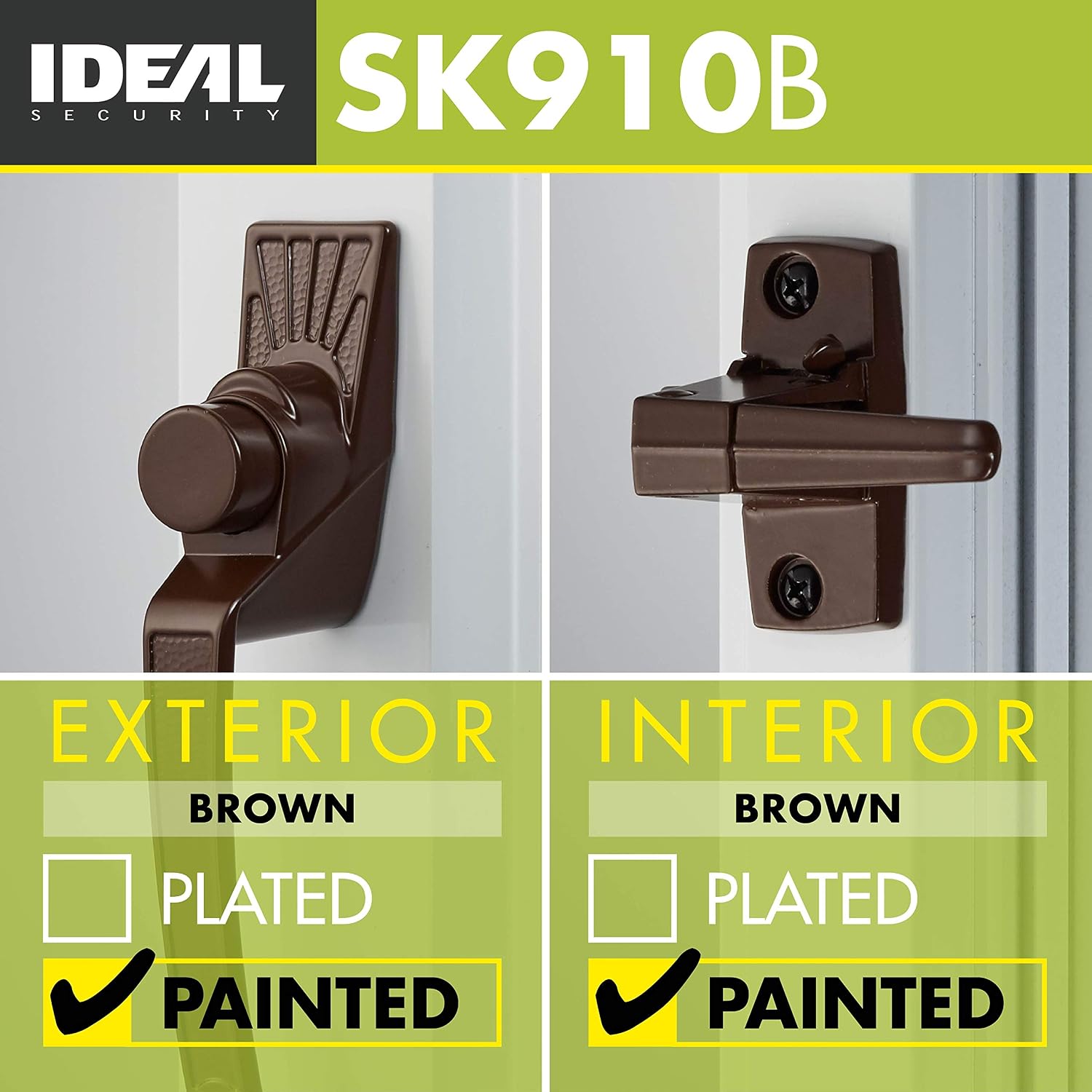 Ideal Security Model 11 Classic Push Button Handle with Latch for Storm Door and Screen Door, Silver