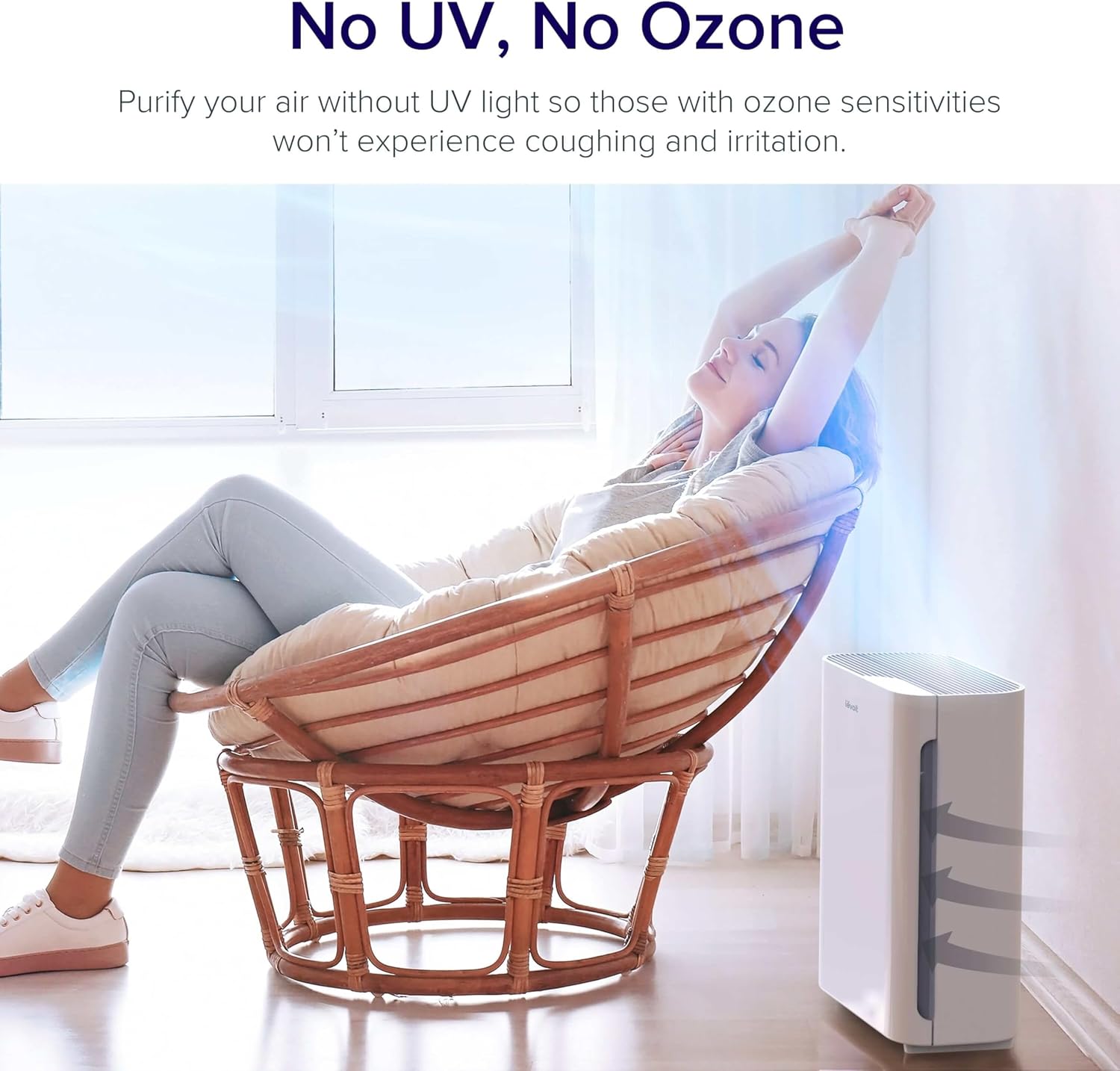 Levoit Air Purifier for Home Pets Bedroom Dorm Room, Smart & Voice Control