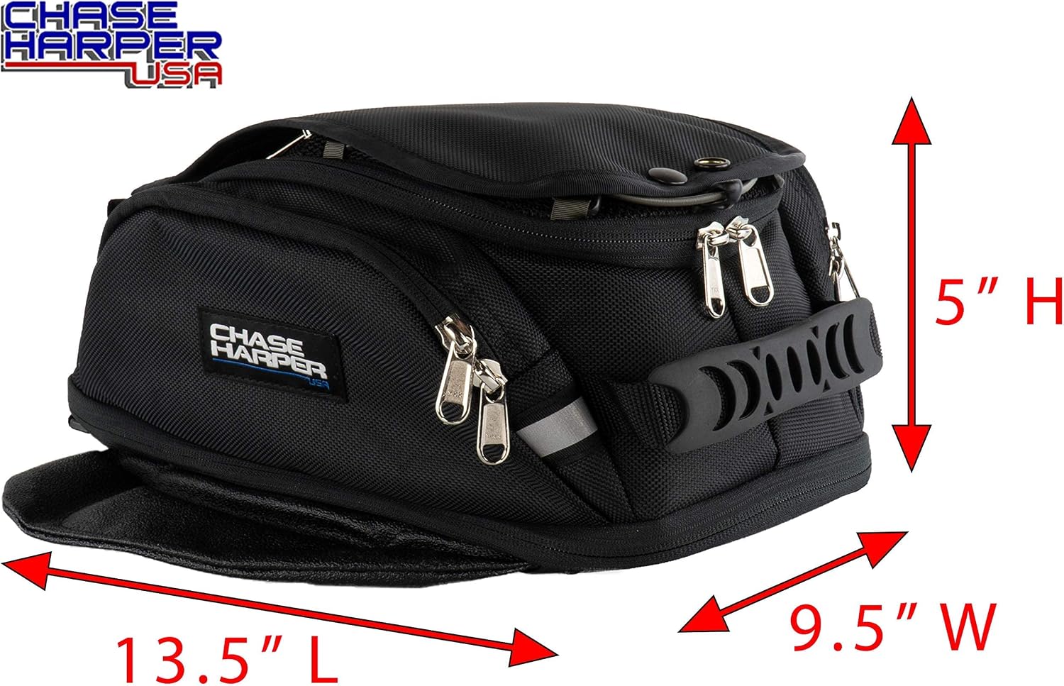 6X Magnetic Tank Bag - Water-Resistant, Tear-Resistant, Industrial Grade Ballistic Nylon with Anti-Scratch Rubberized Polymer Bottom, Super Strong Neodymium Magnets