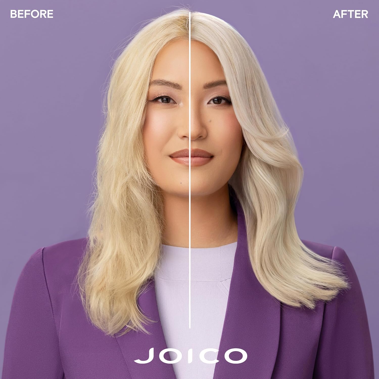 Joico Color Balance Purple Shampoo | For Cool Blonde or Gray Hair | Eliminate Brassy Yellow Tones | Boost Color Vibrancy & Shine | UV Protection