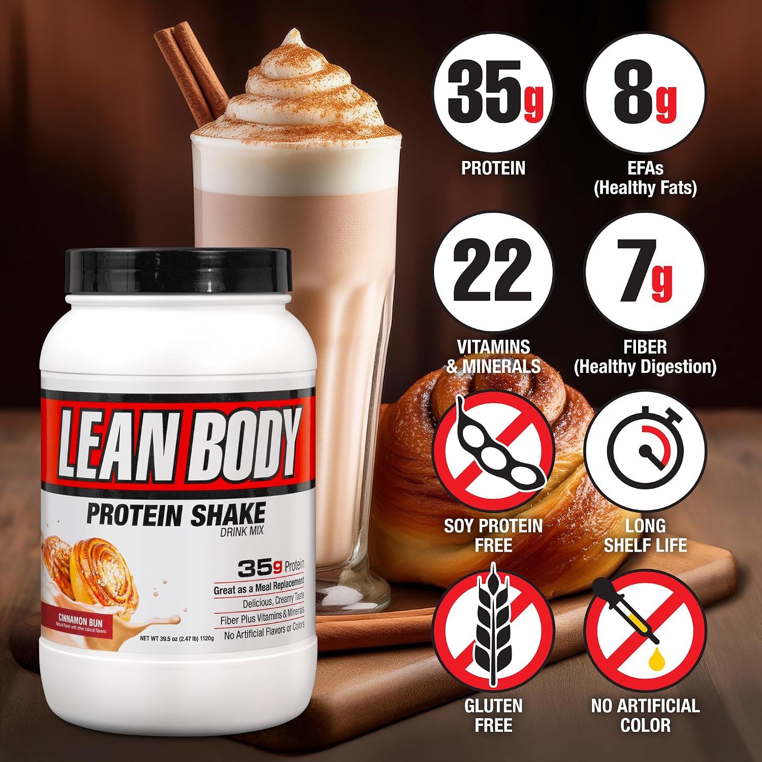 Labrada Nutrition Lean Body Hi-Protein Shake, Strawberry, 2.47-Pound Tub Strawberry Packaging May Vary