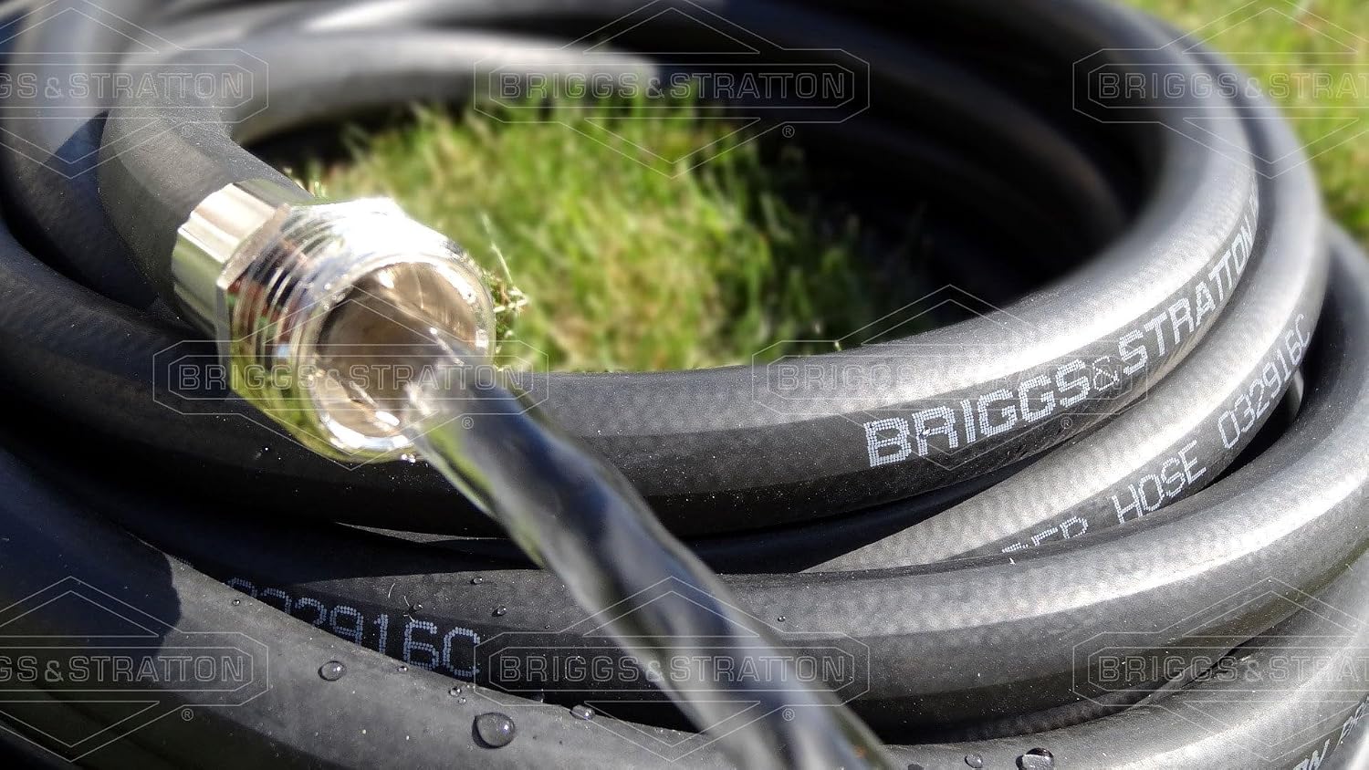 Briggs and Stratton 8BS75 75-Foot Premium Heavy-Duty Rubber Garden Hose, Brass
