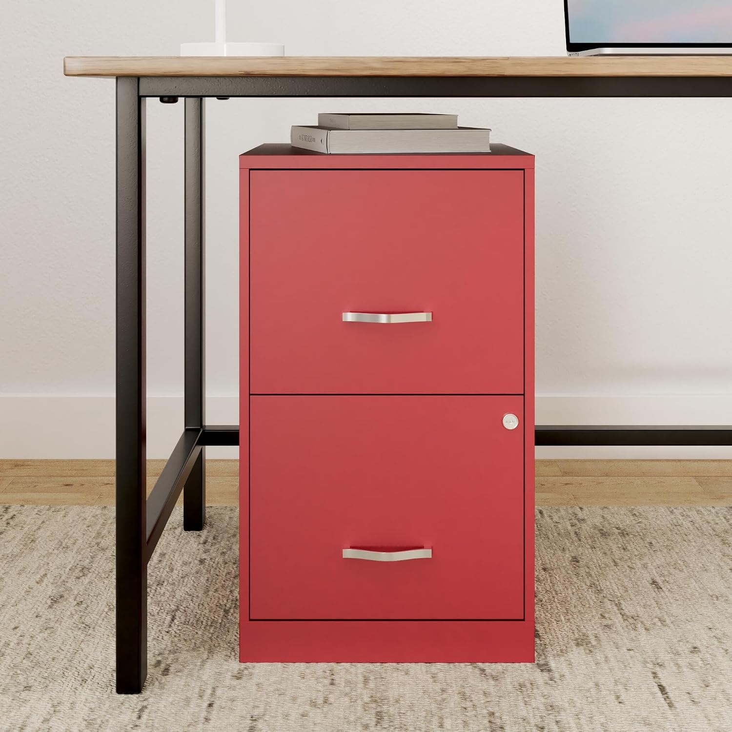 NuSparc 2 Drawer Locking Filing Cabinet | Pre-Assembled Steel Construction | Space-Saving Design is Perfect for Home and Small Office | Letter-Size | Assembled in North America