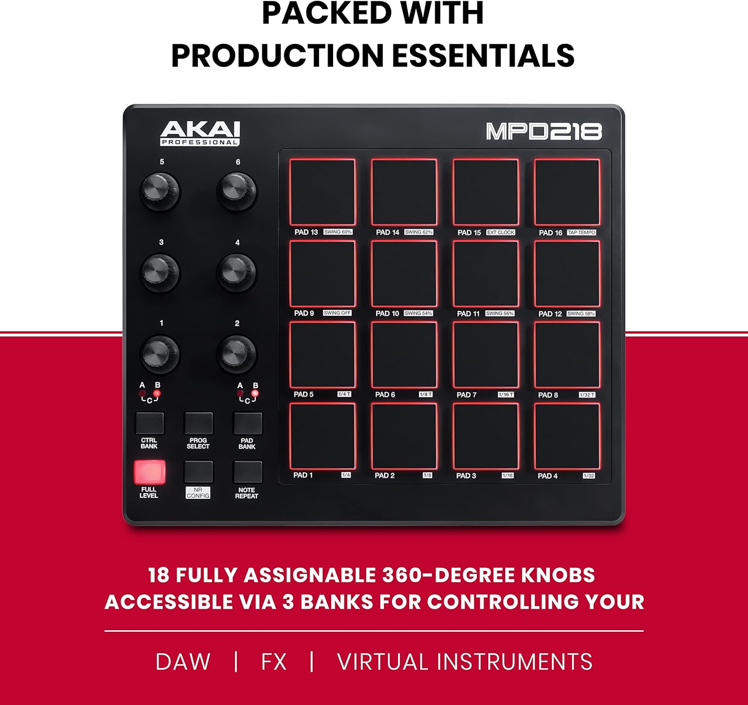 Akai Professional MPD218 USB MIDI Pad Controller