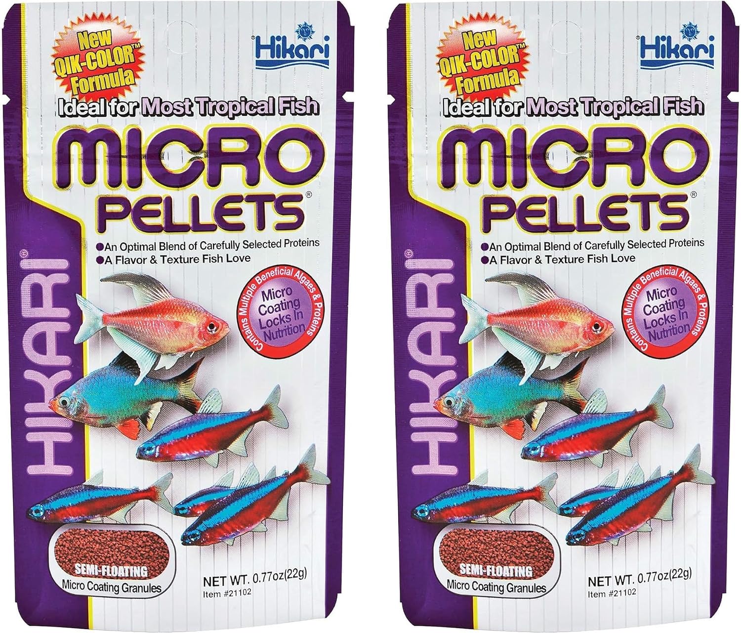 Hikari Tropical Semi-Floating Micro Pellets Fish Food, 0.77 Oz (22g)