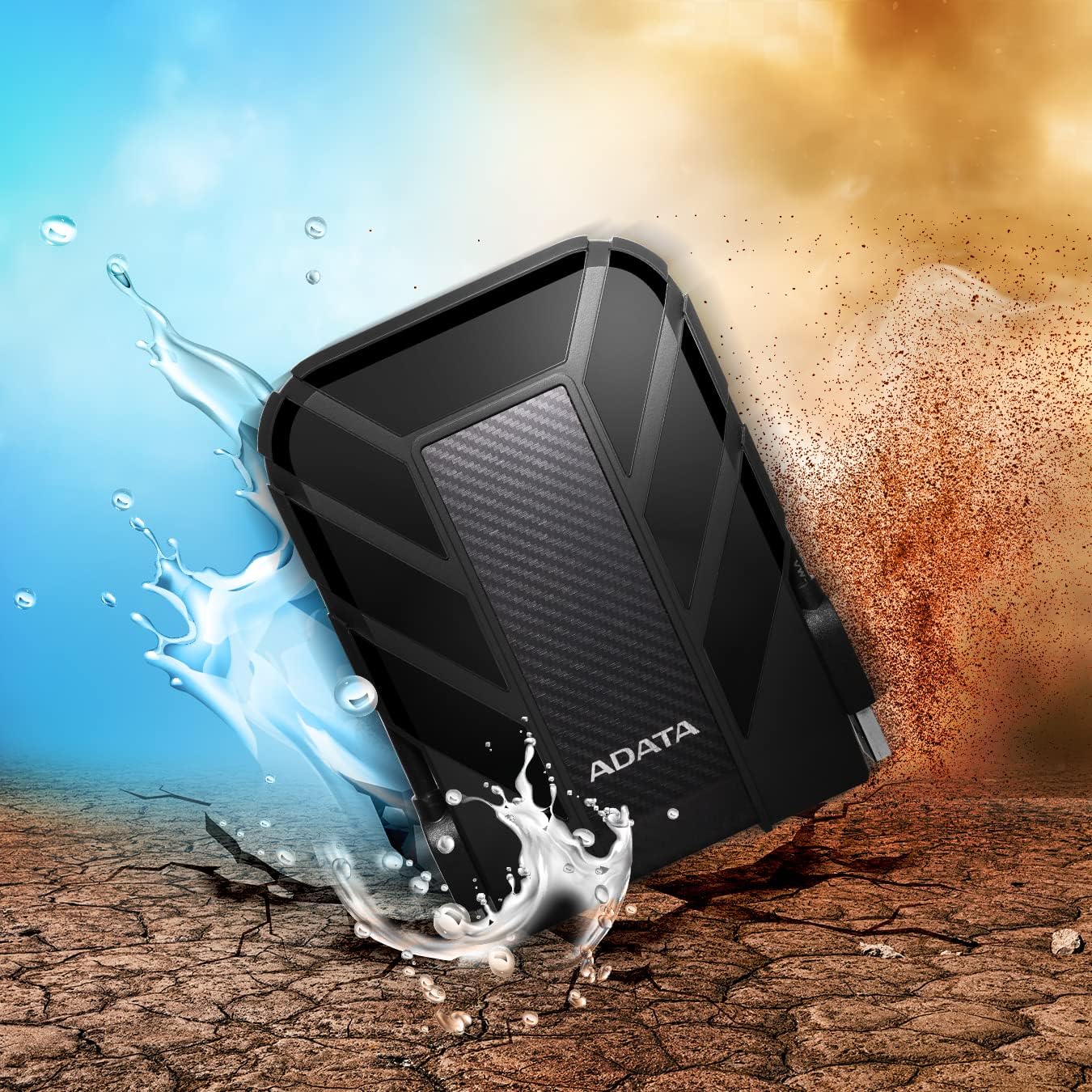 ADATA HD710 Pro - 4 TB External Hard Drive - Shockproof, Waterproof & Dustproof - Durable Storage - For Gamers, Students & Professionals - Mac, PC & Linux Compatible - Black - AHD710P-1TU31-CBK